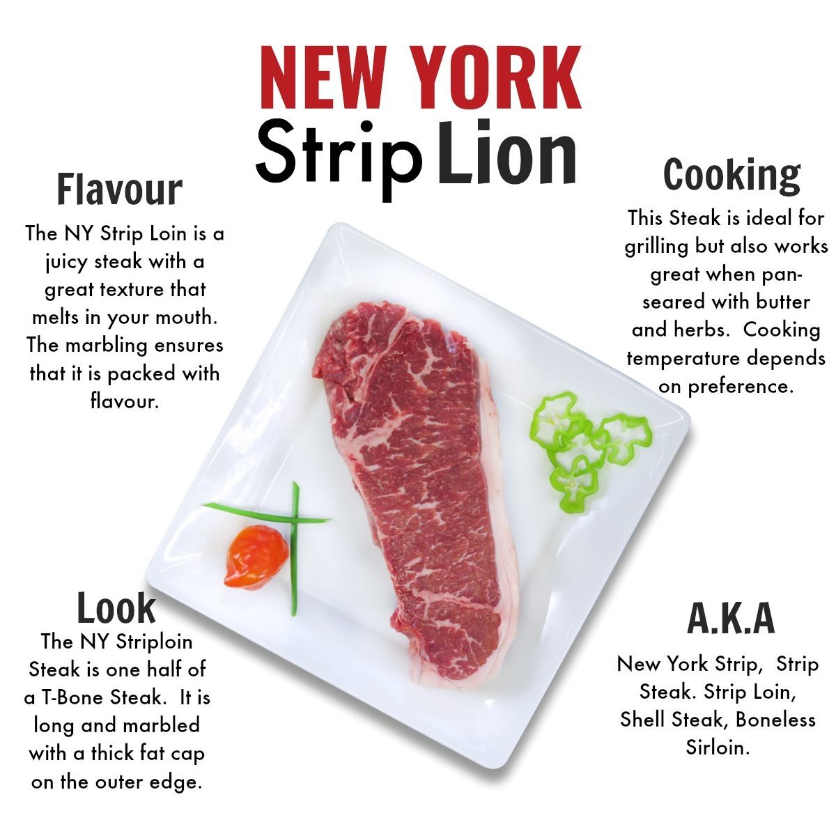 NY Strip Loin - Grass Fed Beef Nutrafarms