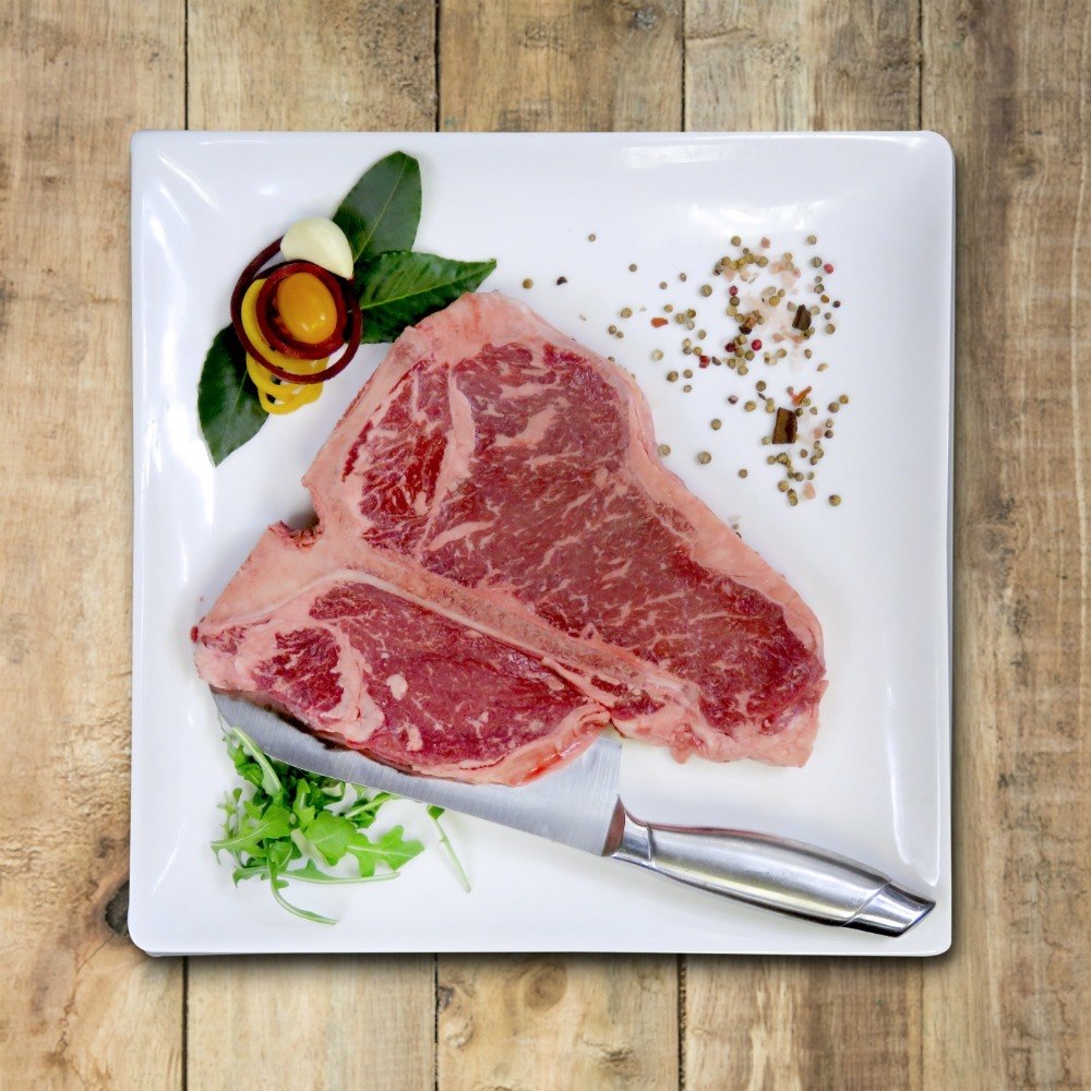 Affordable grass-fed beef delivery near me, steaks, ground beef and more - Nutrafams - T Bone Steak 1
